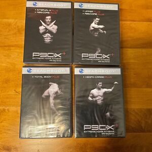 Beachbody P90X Plus Extreme Home Fitness 4 DVDs Tony Horton Total Body Kenpo